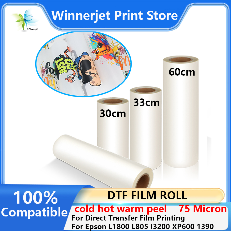 30cm 33cm 60cm*100m DTF PET Fi - Dtf Hot Peel Film ulasan dan harga