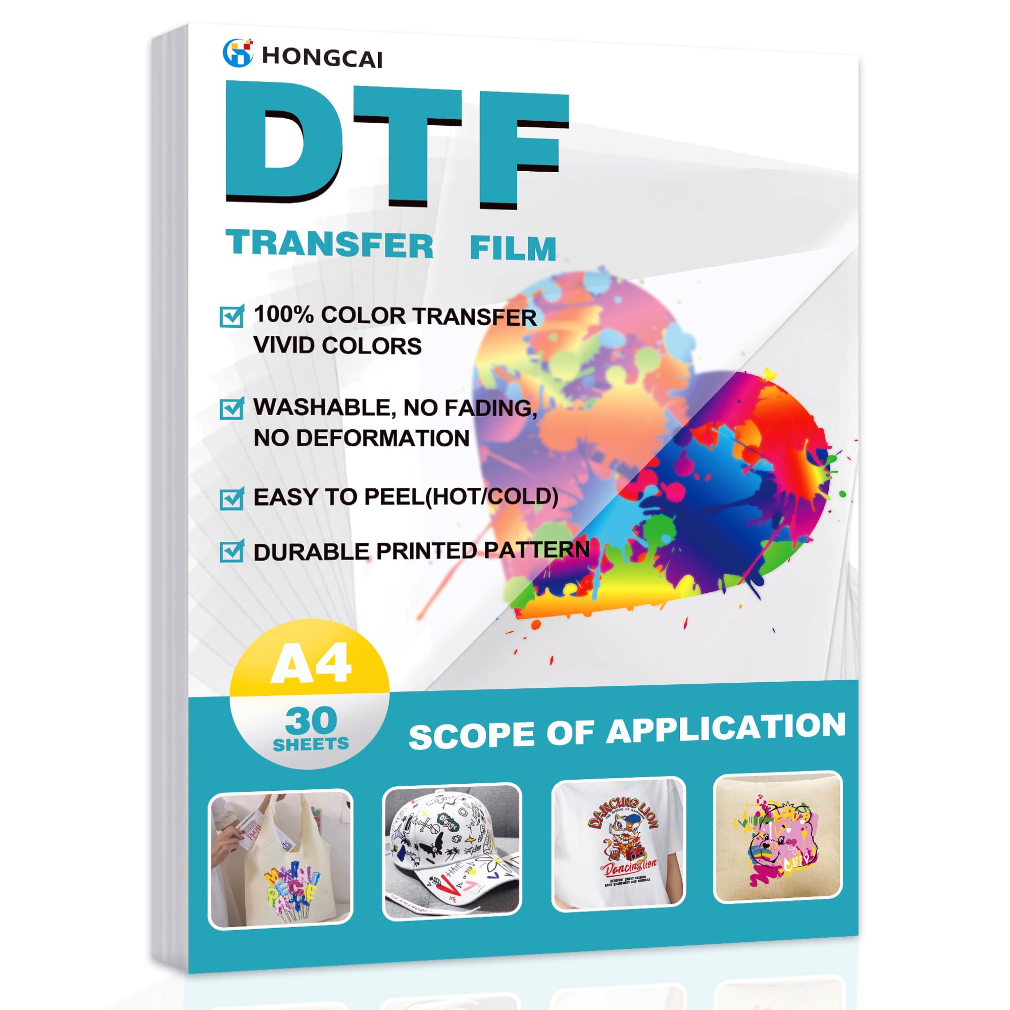 HONGCAI 30 sheets A4 DTF Trans - Dtf Hot Peel Film ulasan dan harga