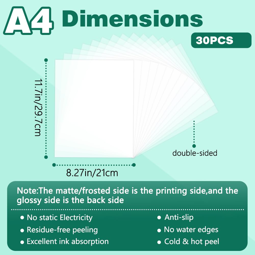 HONGCAI 30 sheets A4 DTF Trans - Dtf Hot Peel Film ulasan dan harga